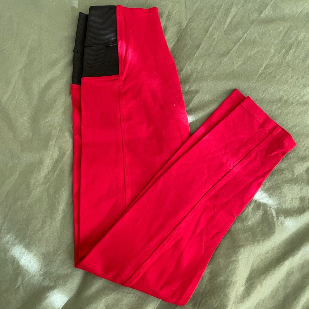 Red legging pants